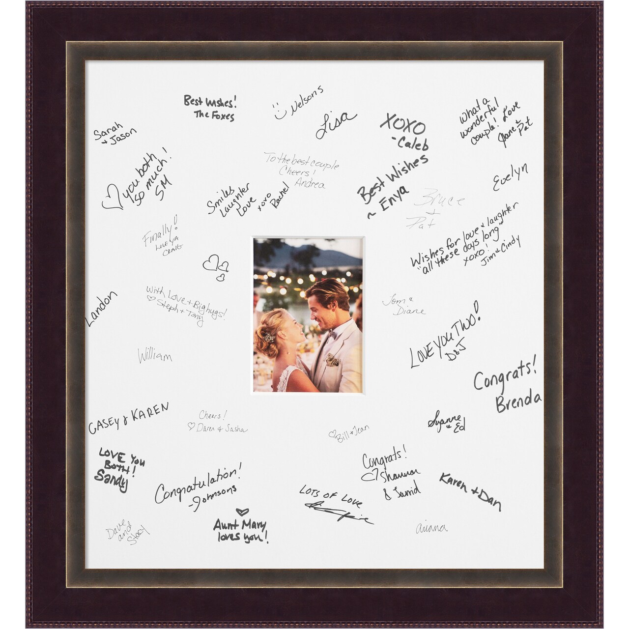 Signore Signature Mat Picture Frame, Photo Frame Wedding Guest Book Alternative, Autograph Picture Mat for Signature Board, Wedding Celebrations Graduations Support Encouragement or Retirement
